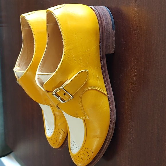 The Office of Angela Scott Mr. Georgie Size 38/8 Saffron and White - Picture 4 of 8